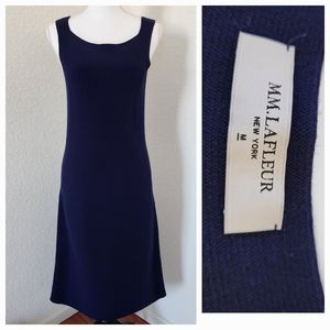 MM Lafleur The Eummi Ribbed Dress Marine Blue size Medium